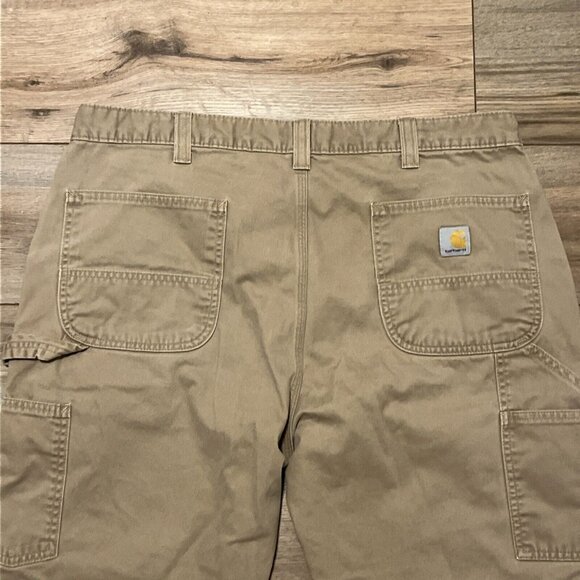 Men's Carhartt Relaxed Fit Carpenter Pants SIZE 40x30 Tan Casual Work B324-DKH - Picture 8 of 12